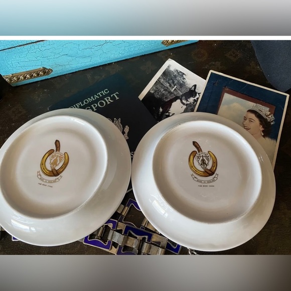 RARE GUCCI Equestrian Bone China Trinket Dishes Plates Designer Hone Decor GG - Picture 2 of 10